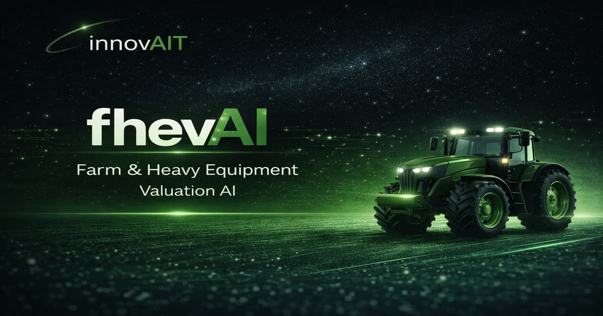 farm and heavy equipment valuation AI platform fhevAI analyzing equipment market value