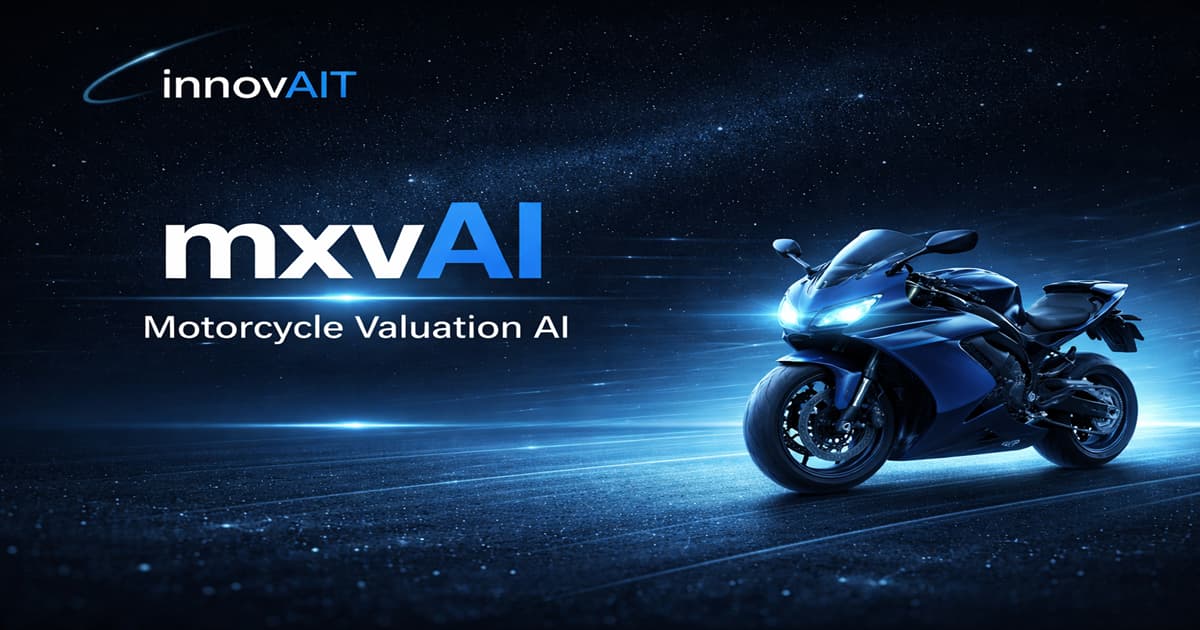 motorcycle valuation AI platform mxvAI analyzing motorsports market value