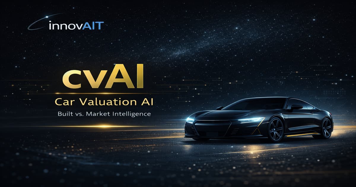 vehicle valuation AI platform cvAI analyzing car market value